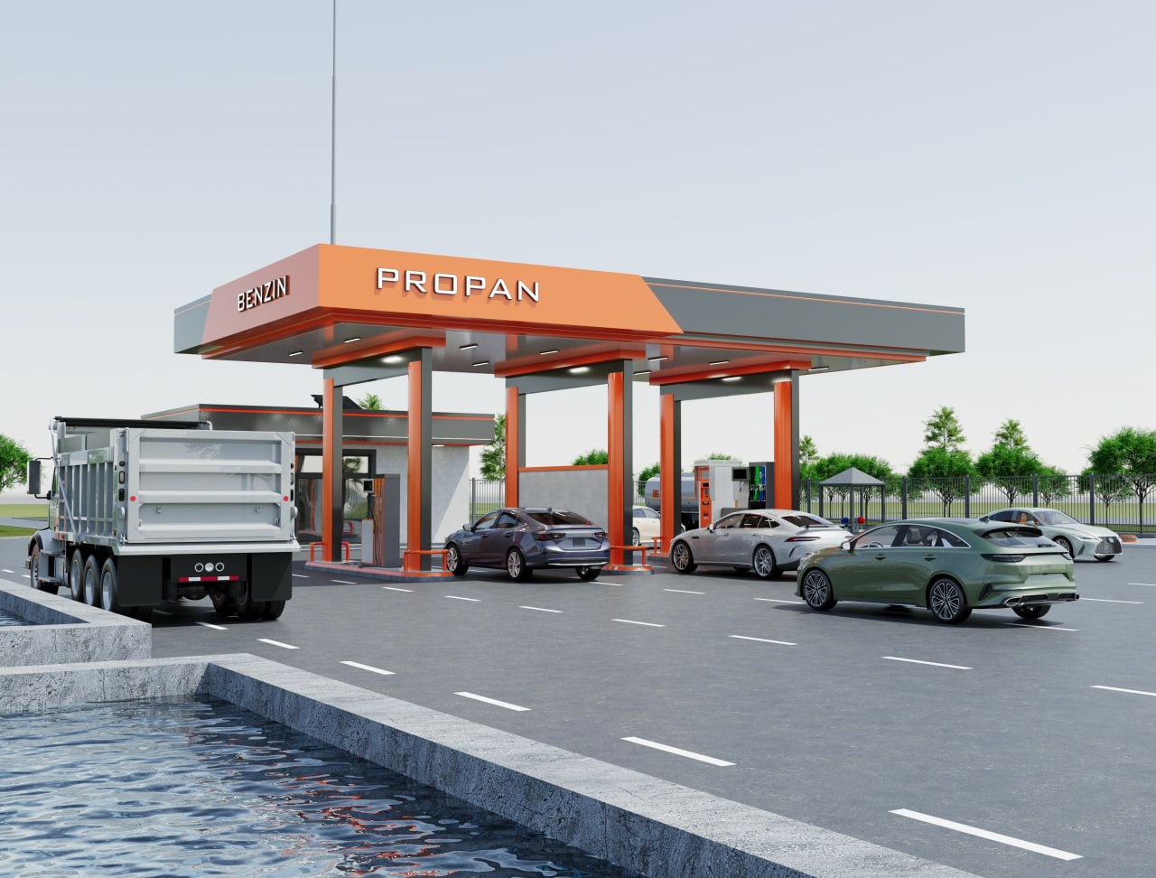 Строительство многотопливной автозаправочной станции (МАЗС)